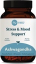 capsules d'Ashwagandha raved - Supplément d'extrait de racine d'Ashwagandha biologique pour les hommes et les femmes, 500mg par pilule pour la santé adrénale et le bien-être général - 60 Caplets végétariens (1 comte)