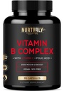 Vitamin B Complex with Vitamin C - Contains All Essential B Vitamins - B1, B2, B3, B5, B6, B7, B9, B12 and Biotin - Super B Complex Vitamins for Energy, Immunity and Mood Support - 90 Capsules