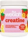 La créatine de Wellah pour les femmes - Monohydrate de créatine avec extrait de dandelion et canneberge (50 portions, citronnade de fraise)