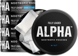 Pochettes alpha nootropiques entièrement chargées - 5 Canettes - 15 Pochettes par boîte - Livraison nootrope efficace, remplacement de la poche Nic - Absorption plus rapide, Alpha GPC, L-Tyrosine, GABA