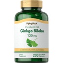 Piping Rock Ginkgo Biloba Supplement | 120mg | 200 Capsules | Standardized Leaf Extract with Bacopa | Non-GMO, Gluten Free