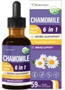 Des gouttes d'extrait de camomille, un supplément calmatif naturel de teinture à base d'herbe avec fleur de passion, millepertuis, lavande, reishi et échinacée pour le support de relaxation et le soutien immunitaire. 2 oz