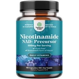 Vitamine B3 Niacinamide 500mg Capsules - Mitochondrial Énergie et supplément de peau potent - AKA Vitamine B3 Niacin 500mg Sans flush et Nicotinamide 500mg - Supplément sans flush Niacin - 180 Compte