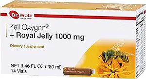 Dr Wolz Zell Oxygen + supplément Royal Jelly 1000 mg (14 flacons) Or d'abeilles pures, vitamine B, biotine