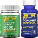 ÉTIQUETTES NATURELLES Mood Magnésium Gummies + Dopamine Brain Food Bundle - Focus & Mood Support* - 90 pièces totales