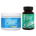 BioEmblem Vitamin D3 K2 Capsules and Triple Magnesium Powder Drink