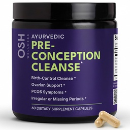 Freshly Moms Ayurvedic Preconception Cleanse | Ovarian & Uterus Cleanse for Balancing Hormones | TTC Support | Regular Cycle Support | with Stinging Nettle, Red Clover, and More | 30 Servings