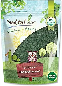 Nourriture pour vivre en poudre de Chlorella biologique, 4 livres — Non-OGM, Kosher, Raw Green Algae, Vegan Superfood, Bulk, Pure Vegan Green Protein, Riche en vitamines et minéraux, Idéal pour les boissons, Broken Cell Wall