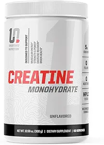 Nutrition non définie Monohydrate de créatine par Brian Shaw (non aromatisé, 60 portions) - Mélange facile et absorption de poudre micronisée monohydratée de créatine - soutient l'énergie musculaire, la puissance et la santé du cerveau