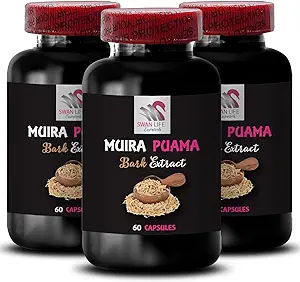 Formule Boost - Muira PUAMA BARK Extrait - Résilience naturelle, source d'énergie, réveil à base de plantes, puissance des plantes, mélange énergétique, amélioration des performances, ascenseur botanique 3 bouteilles 180 capsules