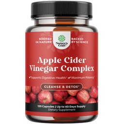 Nettoyer les capsules de vinaigre de cidre de pomme - Nettoyez le vinaigre de cidre et les pilules de désintoxication pour la santé gustative et digestive avec Slimming Cayenne - Capsules de vinaigre de cidre de pomme pour le nettoyage gustatif et la désintoxication corporelle complète (60 portions)