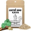 Instant Kava Kava Buvez en poudre de thé Vanuatu Noble Kava Root - Nootropic Drink Mix Quick Pocket Sized Caffeine Free Authentic Bitter Flavor - Volcano Island Secret 25 portions