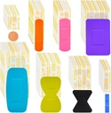 Lunsweer 720 Pcs Variety Bandages Pack Tailles assorties Bandes de bouts de doigts Bandes imperméables Bandes adhésives respirantes en vrac pour les scraps de premiers soins de la plaie Blister (couleur vive)
