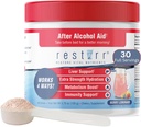 Retirer Après l'Alcool Aid & Recovery: soutient la santé du foie, stimule le métabolisme et soutient le système immunitaire avec DHM, Thistle de lait, B-Complex, Hydratation. 30 doses