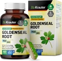 BIO KRAUTER Capsule de racine de graine d'or 700 mg - 100 capsules de poudre de phoque d'or - Support respiratoire et digestif - Vegan, pas de remplissage