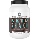 Remplacement de repas de kéto Shakes, chocolat, 2 livres, faible teneur en glucides Mélange de protéines de kéto, poudre de MCT, peptides de collagène hydrolysés à l'herbe, mélange de kéto, 20g de gras, 14g de protéines, 1 carbure net, Zéro sucre