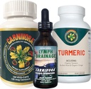 Carnivora Triple Play - Support du système immunitaire, flush du système lymphatique et amélioration pour les articulations et la digestion (Bundle avec 1 bouteille chacun de Carnivora Vegi-Caps, drainage lymphatique, et curcuma)