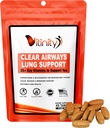 Supplément de soutien immunitaire respiratoire VITINITY Lung Cleanse,25+Ingrédient clé Détox santé pulmonaire pour la respiration, l'asthme, la tablette allergique saisonnière(15 jours)