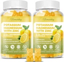 Supplément de potassium Gummies pour adultes: Citrate de potassium 99 mg - Supplément de magnésium de potassium pour le muscle, l'électrolyte, l'énergie