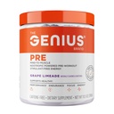 Genius Pre Caféine-Free pré entraînement énergie boosté, focus, performance formule nootrope AlphaSize, Citrulline Malate, CarnoSyn Beta Alanine Endurance, Stamina, récupération, 20 portions - Limeade de raisin