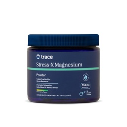 Trace Minerals Stress-X Magnésium, 350mg - Supplément de magnésium en poudre pour soutenir la relaxation et la récupération musculaires - Supplément minéral de soutien au sommeil reposant - L'arôme de lime de citron, 7,9 oz (50 portions)