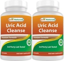 Meilleures Vitamines d'acide Urique naturelles pour les hommes et les femmes - 90 Capsules de Véggie (90 Nombre (paquet de 2))