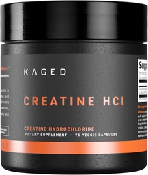 Capsules de chlorhydrate de créatine kaged non aromatisées de musculation et de récupération de la créatine brevetée Formule de chlorhydrate de créatine végétalien, sans gluten, facilement digestible de suppléments pour les hommes et les femmes de 75 portions