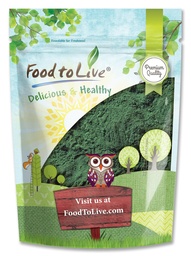 Nourriture à la poudre de Chlorella vivante, 8 onces - Kosher, Algae verte crue, Superfood végétalien, Bulk, Protéine verte végétalienne pure, riche en vitamines et minéraux, idéal pour les boissons, thés et smoothies