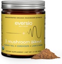 3 Mélange de champignons - Mélange d'éveil 60 portions (60g) Mélange de poudre de champignons pour le café ou les smoothies de champignons - Lions Mane, dinde Tail, et Cordyceps - >32% Beta-D-Glucans!