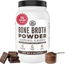 Poudre de protéines désossées, chocolat, herbe de 2 livres, 42 portions de 16g de protéines, 13g de collagène. Low Carb, 2 net Carb, Sans laiterie, supplément de protéines de moelle osseuse amicale avec collagène types I et III