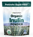 Opportuniteas Organic Agave Inulin Powder – Soluble Fiber Ingredient from Blue Agave, Unflavored