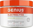 La marque Genius Electrolytes Genius - Poudre d'électrolyte pour les styles de vie actifs - Soutient l'hydratation, l'énergie, l'endurance, la croissance musculaire et la récupération - Citron Lime - 30 portions