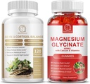 Capsules de supplément de cortisol et gommes de supplément de magnésium