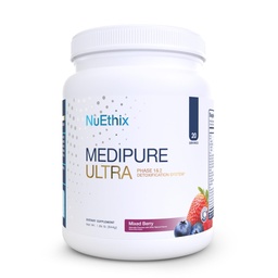 NuEthix Formulations Medipure Ultra with Rice Protein Phase 1 & 2 Detoxification System, Supplement to Help Support The Body’s Natural Detoxification Process, Mixed Berry, 20 Servings