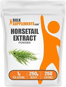 BulkSupplements.com Poudre d'extrait de queue de cheval - Herbe de queue de cheval - Suppléments de silice, sans gluten, 1g par portion, 1kg (2,2 lbs) (paquet de 1)