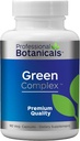 Botaniques professionnels Complexe vert - Vegan non OGM Spiruline biologique Algae, Orge biologique Eleuthero, Cordyceps, Rhodiola Rosea, Reishi, Ashwagandha Superfood Supplément - 90 capsules végétariennes