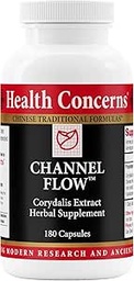 Préoccupations en matière de santé Flux de canaux – Supplément de relaxation musculaire et de soutien de la douleur pour les hommes et les femmes – Extrait de racine de Corydalis – Formule à base de plantes chinoises pour les maux de tête, les articulations et le malaise menstruel – 180 capsules