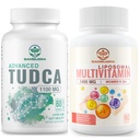 Suppléments TUDCA 1100mg et Supplément de multivitamines liposomique 33-en-1, Supplément de biodisponibilité élevée, Soutien global pour la santé (Pack de 2)