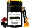 Himalayan pur nutritif Shilajit bâtons de miel or- Safran, miel - 75% acide fulvic, 85+ minéraux traces - pour les hommes femmes - 30 bâtons (Chilajit miel 30 bâtons)