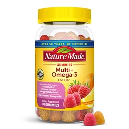 Multivitamines Gummy avec Omega-3, Multivitamine pour les femmes pour le soutien nutritionnel quotidien, 80 Gummies, 40 jours d'approvisionnement