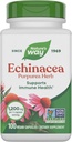 Nature's Way Echinacea Purpurea Herb, Supplément de soutien immunitaire*, 1200 mg par portion de 3 capsules, Projet non-OGM vérifié, végétalien, 100 capsules (paquetage May Vary)