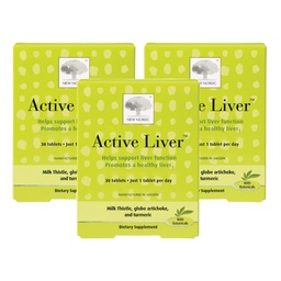 NEW NORDIC Active Liver 90-Day Supply, Daily Liver Supplement, Milk Thistle, Artichoke & Turmeric, 30 Tablets (Pack of 3)