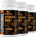 1300 MG Liposomal NAD+ Supplément de la plus haute absorption de NAD Supplémet pour stimuler NAD+ Accélération de la NAD+ Supplément pour le vieillissement défèse, énergie cellulaire, longévité