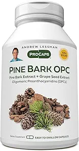 ANDREW MOINSMAN Pine Bark OPC Anti-Oxidant Extraits 30 Capsules - Supporte les tissus et les systèmes d'organes pour neutraliser les radicaux libres, proanthocyanidines, puissant anti-oxydant, aucun additif