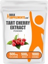 BulkSupplements.com Tart Cherry Extract Powder - Tart Cherry Supplément, supplément à base de plantes - source antioxydante, sans gluten, 500mg par portion, 500g (1,1 lb) (paquet de 1)