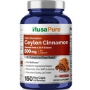 NusaPure Ceylan Cinnamon20:1 Extrait, 500 mg Équivalent à 10 000 mg Par Caps