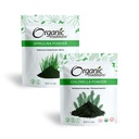 Spiruline et Chlorella bio en poudre, végétalien, non-OGM