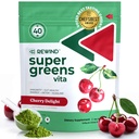 Meilleures Dégustation de poudre Super Greens avec 40+ Superfoods – Delicious Daily Green Poudre avec Vitamine B12, Zinc, Vitamine C, Magnésium et Calcium – Mélange de jus vert Superfood - Saveur de cerise