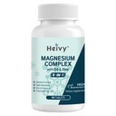 Complexe de Magnésium Heivy, Glycinat de Magnésium, Citrate, Malate, Oxyde, Gluconate avec Zinc et Vitamine D3, Supplément de Magnésium pour Muscle, Nerve, Coeur, Bone Support, Haute Absorption, 90 Comprimés