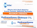 Globe Hydrocortisone Force maximale Onguent transparent 1%,1 oz.Onguent thématique anti-Itch pour rougeur, gonflement, démangeaisons, rash, dermatite, Bug/Mosquito, Eczéma, Hémorroïdes et plus